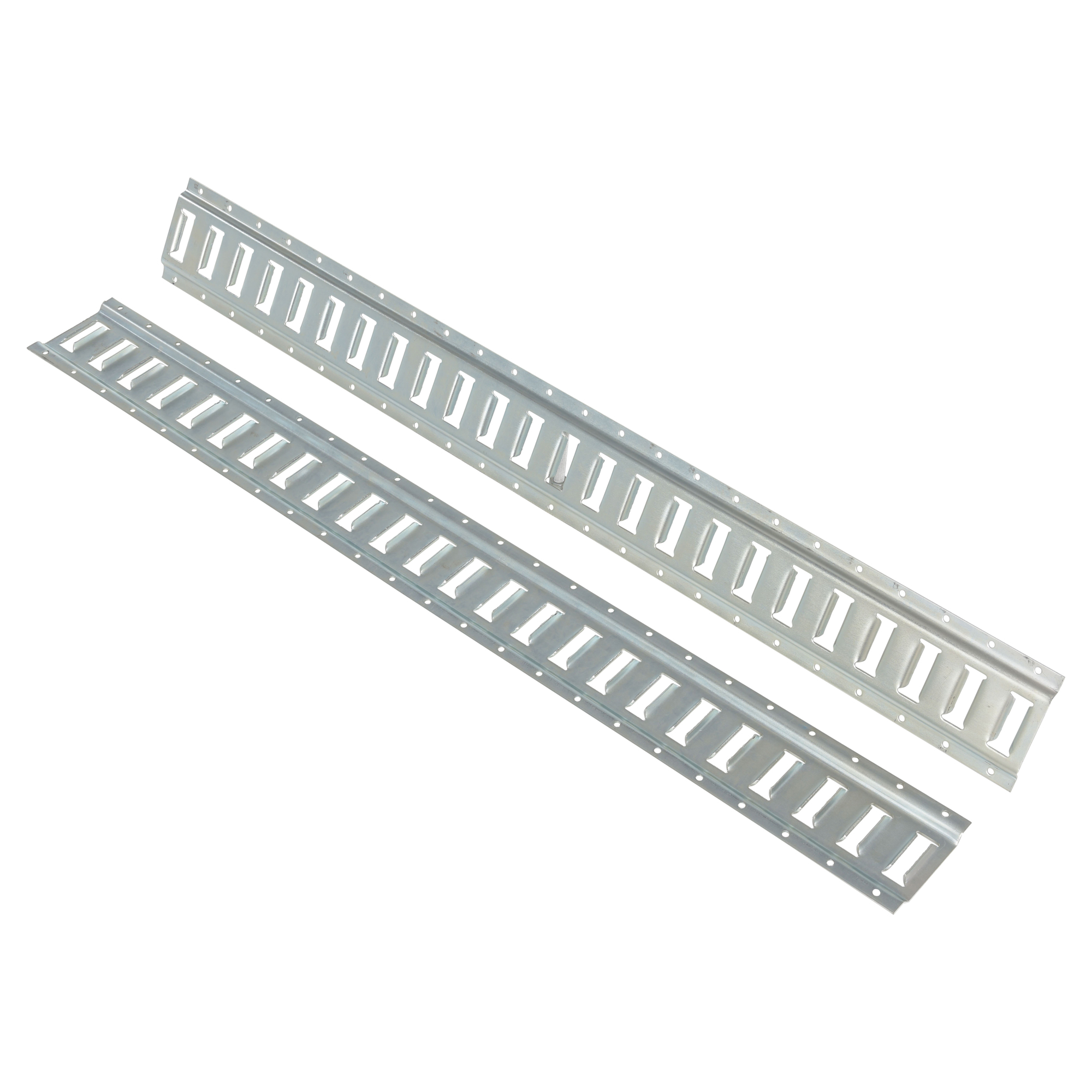 Vestil E-Track - 49in. x 6in., Steel, Zinc Plated, Model# E-TRK-4-ZN-2PK